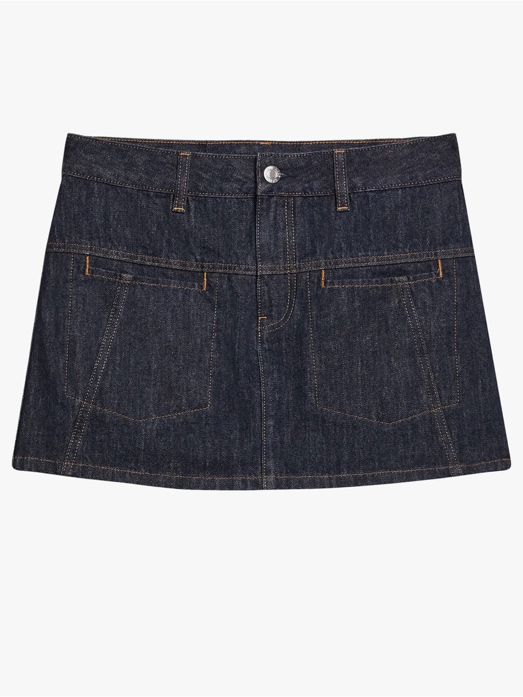 Helmut Lang Dark Blue Denim Mini Skirt